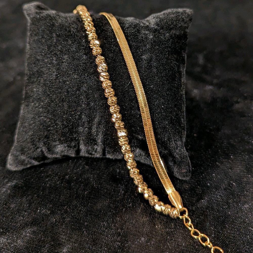 Daniya beaded bracelet - 18k Gold plated