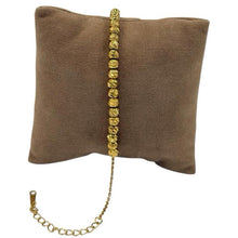 Violet beaded bracelet - 18k Gold plated