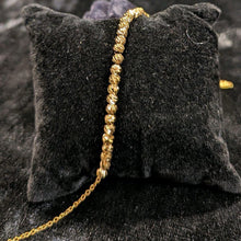Violet beaded bracelet - 18k Gold plated