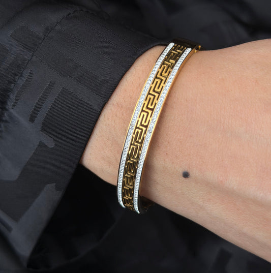 Maze bangle - 18k Gold plated