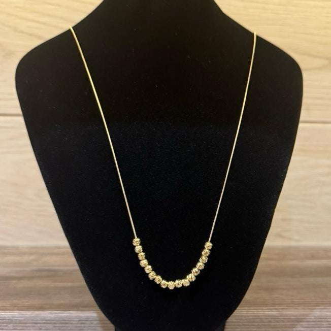 Violet beaded necklace - 18k Gold plated
